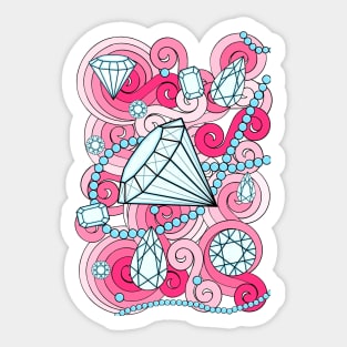 Diamonds are a girl's best friend Sticker